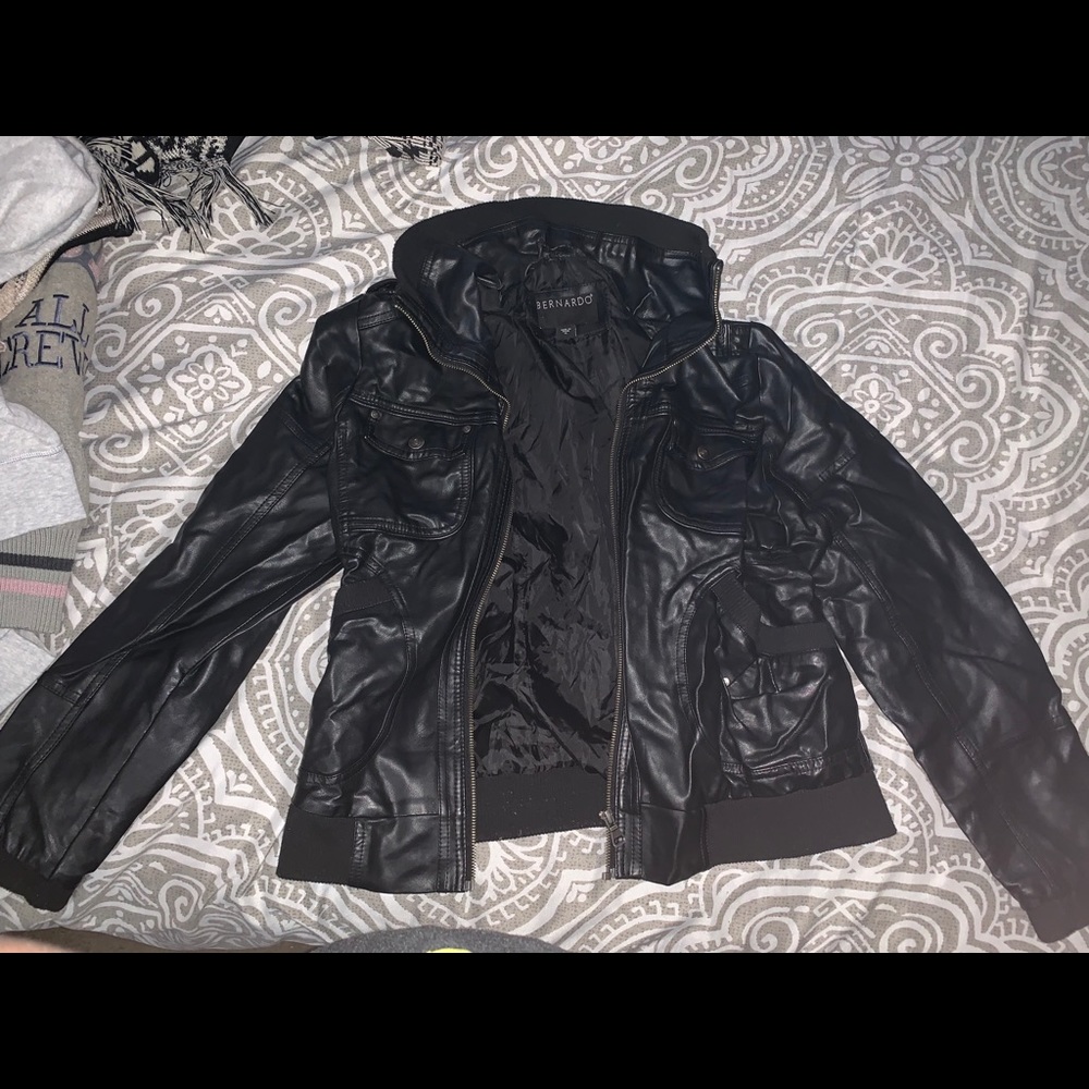pleather black jacket